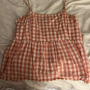 gingham print tank!!